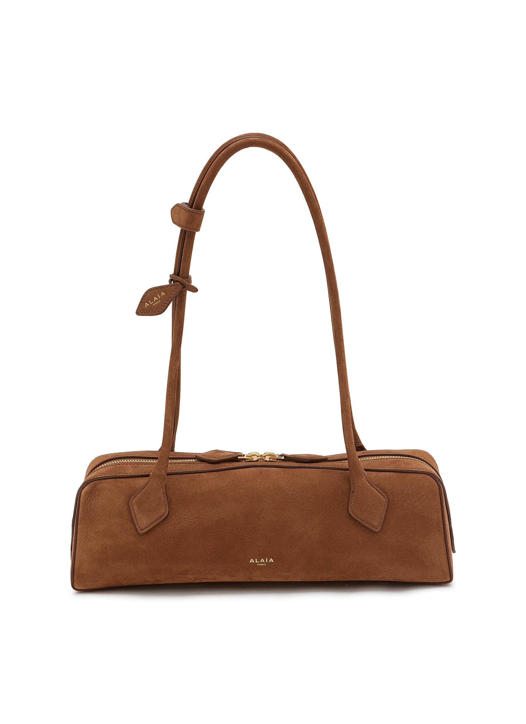 ALAÏA | Medium Le Teckel Nubuck Leather Shoulder Bag | Women | Lane Crawford