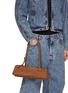 Figure View - Click To Enlarge - ALAÏA - Medium Le Teckel Nubuck Leather Shoulder Bag