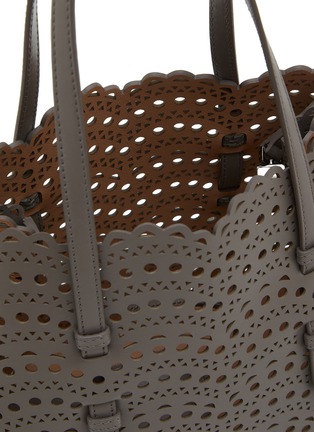 Detail View - Click To Enlarge - ALAÏA - Mina 25 Vienna Perforated Leather Tote Bag