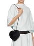 Figure View - Click To Enlarge - ALAÏA - Le Coeur Leather Crossbody Bag