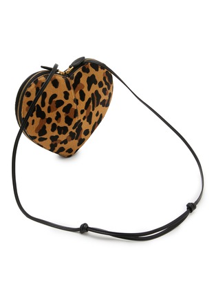 ALAÏA | Le Coeur Leopard Print Haircalf Leather Crossbody