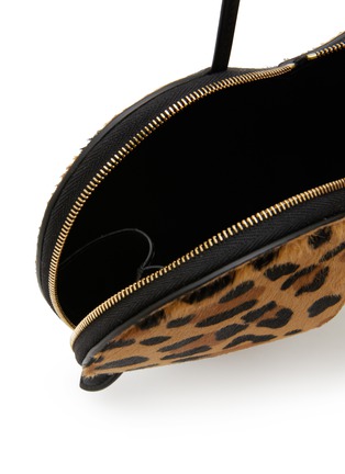 Detail View - Click To Enlarge - ALAÏA - Le Coeur Leopard Print Haircalf Leather Crossbody Bag