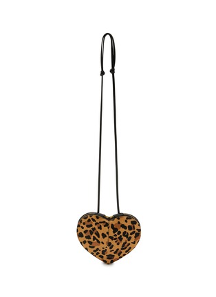 ALAÏA | Le Coeur Leopard Print Haircalf Leather Crossbody