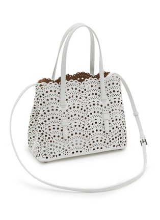 Detail View - Click To Enlarge - ALAÏA - Mina 25 Vienna Perforated Leather Tote Bag