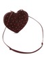 Detail View - Click To Enlarge - ALAÏA - Le Coeur Suede Crossbody Bag