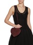 Figure View - Click To Enlarge - ALAÏA - Le Coeur Suede Crossbody Bag