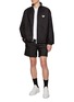 Figure View - Click To Enlarge - PRADA - Piuma Stand Collar Hidden Hood Track Jacket