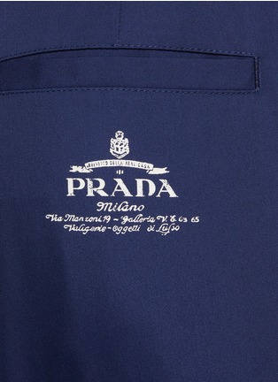  - PRADA - Pleated Logo Pocket Straight Leg Pants