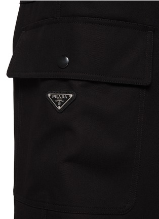 - PRADA - Triangle Logo Cotton Cargo Shorts