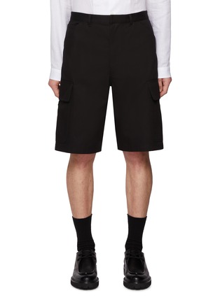 PRADA | Triangle Logo Cotton Cargo Shorts