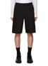 Main View - Click To Enlarge - PRADA - Triangle Logo Cotton Cargo Shorts