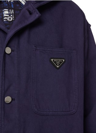  - PRADA - Aged Denim Hooded Jacket