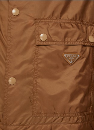  - PRADA - Piuma Mock Neck Flap Pocket Jacket