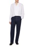Figure View - Click To Enlarge - PRADA - Logo Patch Pocket Linen Shirt