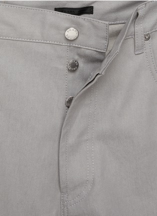  - PRADA - Logo Plaque Cotton Straight Leg Pants