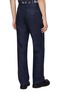 Back View - Click To Enlarge - PRADA - Logo Patch Contrast Stitch Linen Straight Leg Pants