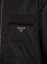  - PRADA - Logo Plaque Flap Pocket Zip Up Shirt Jacket