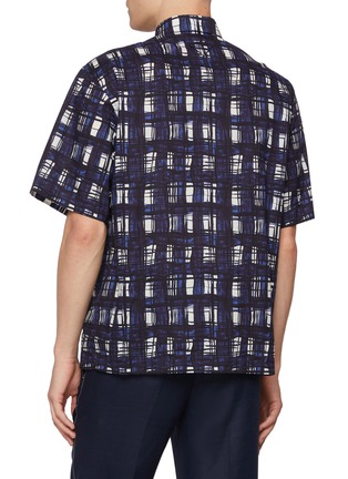 PRADA | Logo Patch Madras Print Cotton Shirt | Men | Lane