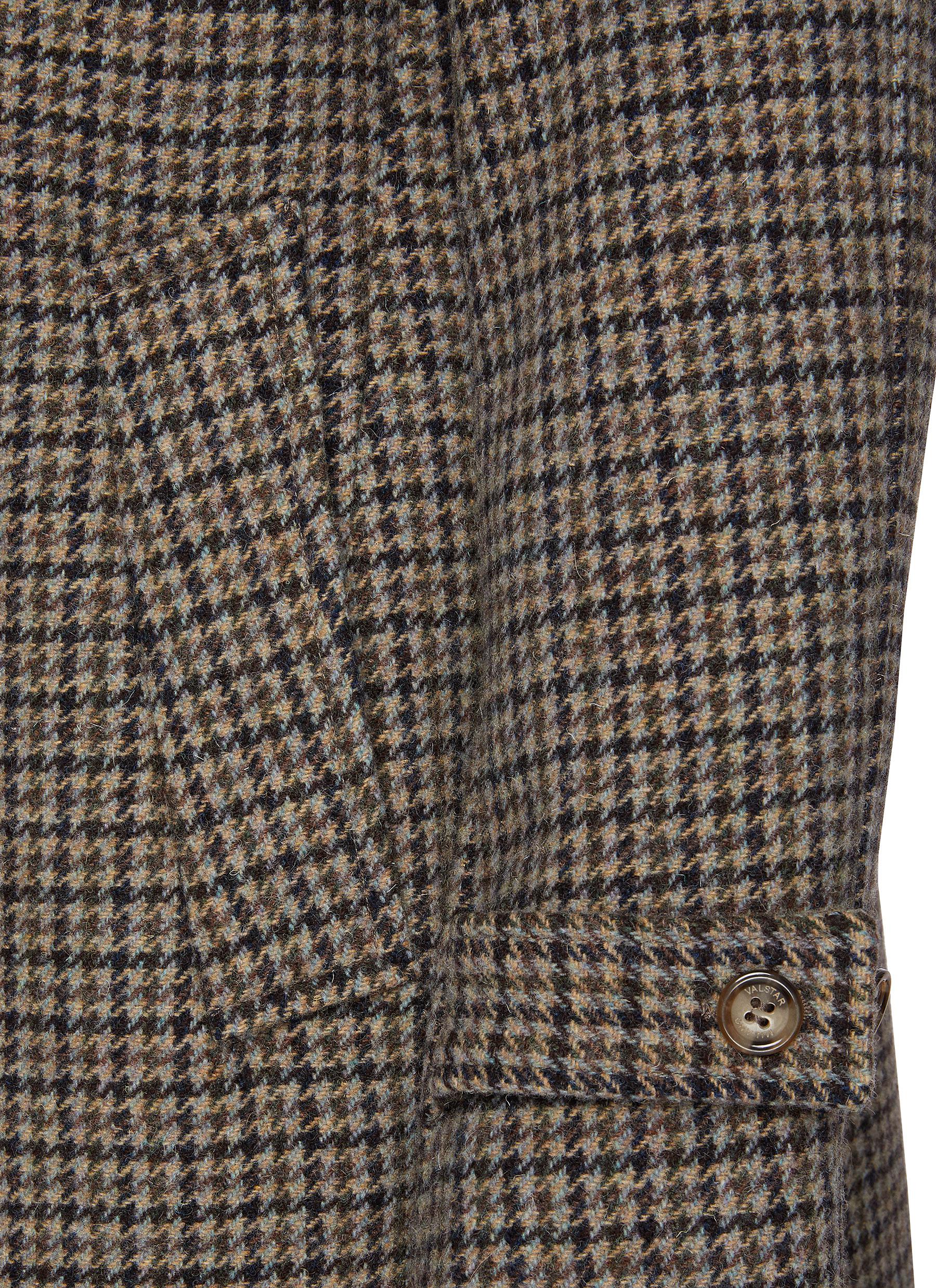 Marcello Virgin Wool Houndstooth Overcoat - Thumbnail 4