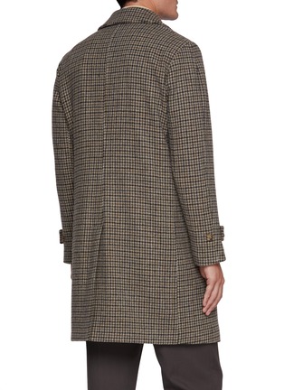 Back View - Click To Enlarge - VALSTAR - Marcello Virgin Wool Houndstooth Overcoat