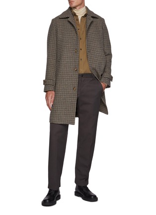 Figure View - Click To Enlarge - VALSTAR - Marcello Virgin Wool Houndstooth Overcoat