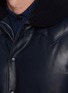  - VALSTAR - Shearling Collar Goose Down Padded Leather Vest