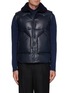 Main View - Click To Enlarge - VALSTAR - Shearling Collar Goose Down Padded Leather Vest