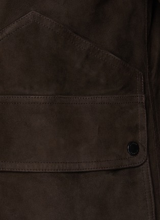 - VALSTAR - Corduroy Collar Padded Leather Jacket