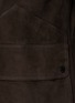  - VALSTAR - Corduroy Collar Padded Leather Jacket