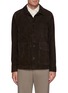 Main View - Click To Enlarge - VALSTAR - Corduroy Collar Padded Leather Jacket