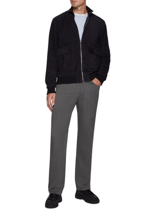 Figure View - Click To Enlarge - VALSTAR - Reversible Waterproof Suede Nylon Bomber Jacket