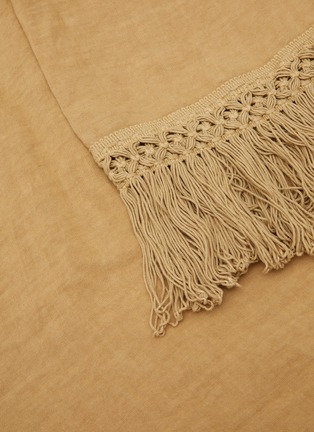 Detail View - Click To Enlarge - ONCE MILANO - Long Fringe Tablecloth — Hay