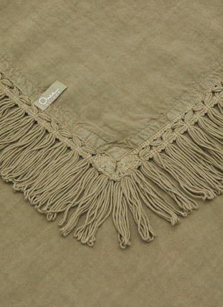 Detail View - Click To Enlarge - ONCE MILANO - Long Fringe Napkin Set — Mint