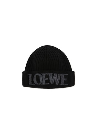 Main View - Click To Enlarge - LOEWE - Logo Embroidered Wool Beanie