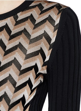 Detail View - Click To Enlarge - RAG & BONE - 'Elaine' chevron knit front sweater