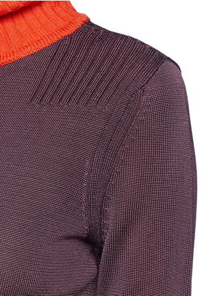 Detail View - Click To Enlarge - RAG & BONE - 'Jodi' colourblock wool trim turtleneck sweater