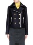 Main View - Click To Enlarge - RAG & BONE - 'Francis' removable collar zip front cropped peacoat