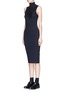 Front View - Click To Enlarge - RAG & BONE - 'Carolyn' lace overlay turtleneck rib knit dress
