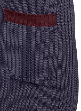 Detail View - Click To Enlarge - RAG & BONE - 'Kristin' colourblock Merino wool panel long cardigan