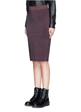 Front View - Click To Enlarge - RAG & BONE - 'Marie' Lurex knit elastic waist pencil skirt