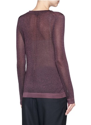 Back View - Click To Enlarge - RAG & BONE - 'Marie' Lurex knit V-neck sweater