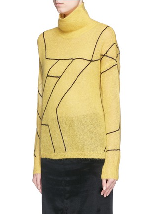 Front View - Click To Enlarge - RAG & BONE - 'Sonya' abstract stitch turtleneck sweater