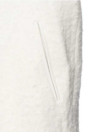 Detail View - Click To Enlarge - RAG & BONE - 'Zona' leather panel alpaca-wool cocoon coat