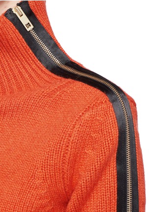 Detail View - Click To Enlarge - RAG & BONE - 'Sarah' cashmere-wool side zip turtleneck sweater