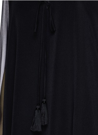 Detail View - Click To Enlarge - ELIZABETH AND JAMES - 'Charlee' tassel V-neck silk dress