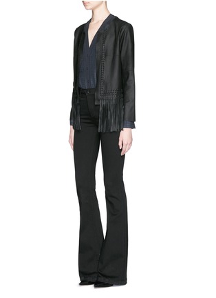 Figure View - Click To Enlarge - ELIZABETH AND JAMES - 'Fringe Garvin' leather jacket