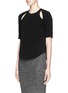 Front View - Click To Enlarge - ELIZABETH AND JAMES - 'Sander' cutout crepe top