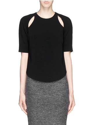 Main View - Click To Enlarge - ELIZABETH AND JAMES - 'Sander' cutout crepe top