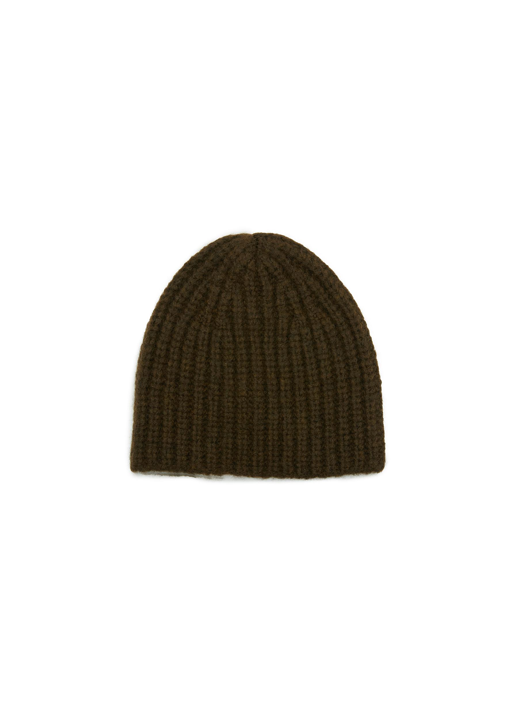 Rag and Bone Cashmere Chocolate Brown Knit Beanie Cashmere Wool Beanie – Yacaia Y-0004 Dark Burgundy (Unisex) main image 2