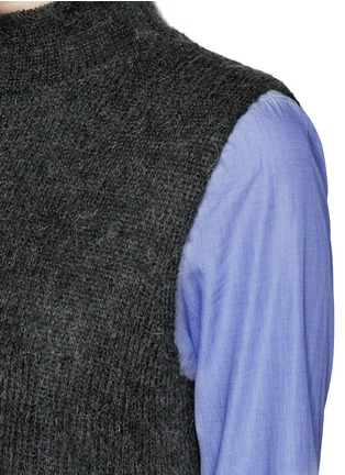 Detail View - Click To Enlarge - ELIZABETH AND JAMES - Brushed mohair knit mock turtleneck tunic top